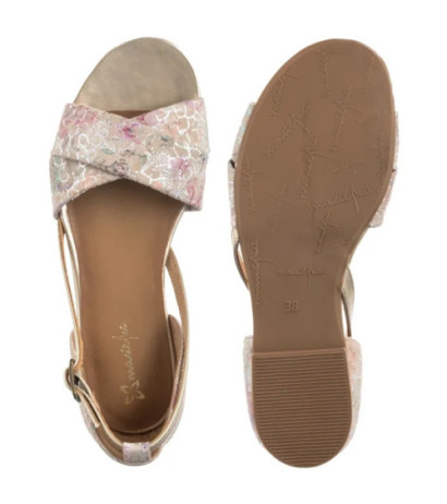 Maciejka Beżowe w Kwiatki 04614-22/00-5 (MA732-g) sandalai