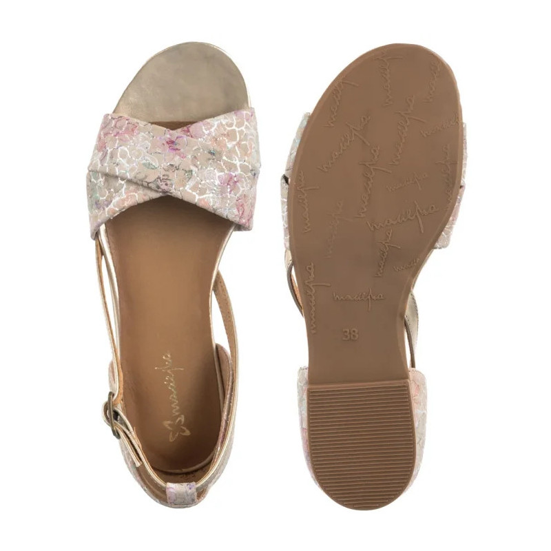 Maciejka Beżowe w Kwiatki 04614-22/00-5 (MA732-g) sandalai