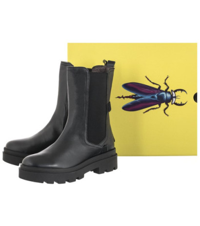 FLY London Judy Nappa Black P144819000 (FL354-a) kurpes