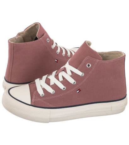 Tommy Hilfiger High Top Lace-Up Sneaker Antique Rose T3A4-32119-0890 303 (TH413-b) apavi