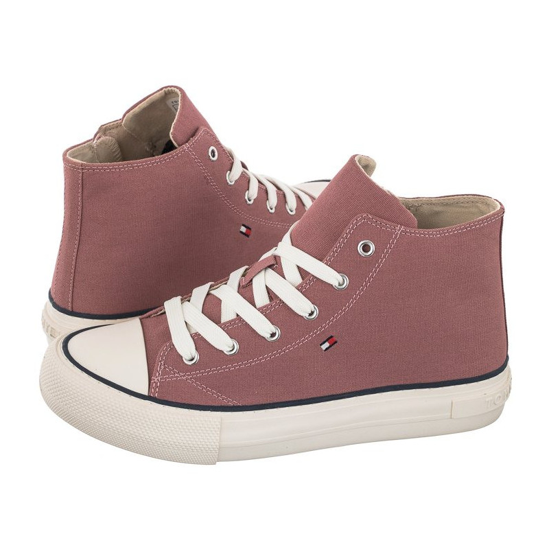 Tommy Hilfiger High Top Lace-Up Sneaker Antique Rose T3A4-32119-0890 303 (TH413-b) shoes