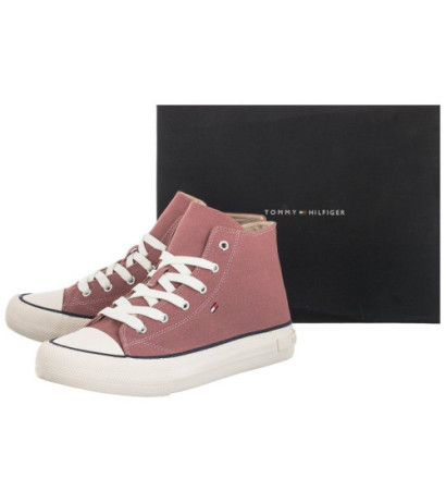 Tommy Hilfiger High Top Lace-Up Sneaker Antique Rose T3A4-32119-0890 303 (TH413-b) apavi