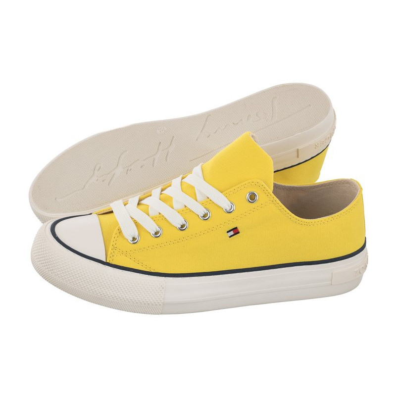 Tommy Hilfiger Low Cut Lace-Up Sneaker Yellow T3A4-32118-0890 200 (TH414-a) shoes