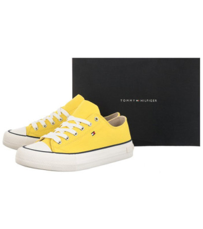 Tommy Hilfiger Low Cut Lace-Up Sneaker Yellow T3A4-32118-0890 200 (TH414-a) apavi
