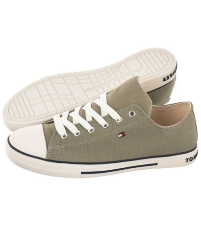 Tommy Hilfiger Low Cut Lace-Up Sneaker Military Green T3X4-32207-0890 414 (TH415-e) bateliai