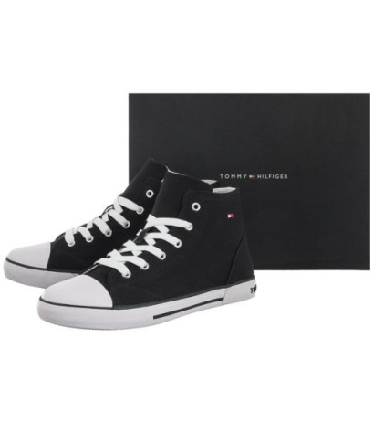 Tommy Hilfiger High Top Lace-Up Sneaker Black T3X4-32209-0890 999 (TH422-b) shoes