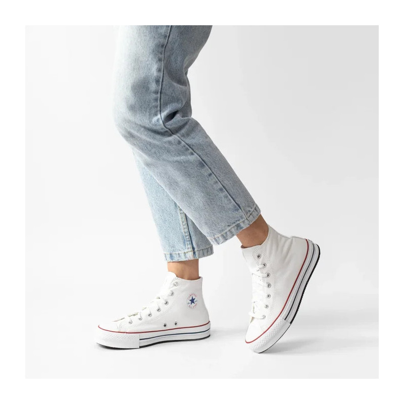 Converse CT All Star Eva Lift Hi White/Garnet/Navy 272856C (CO521-a) shoes