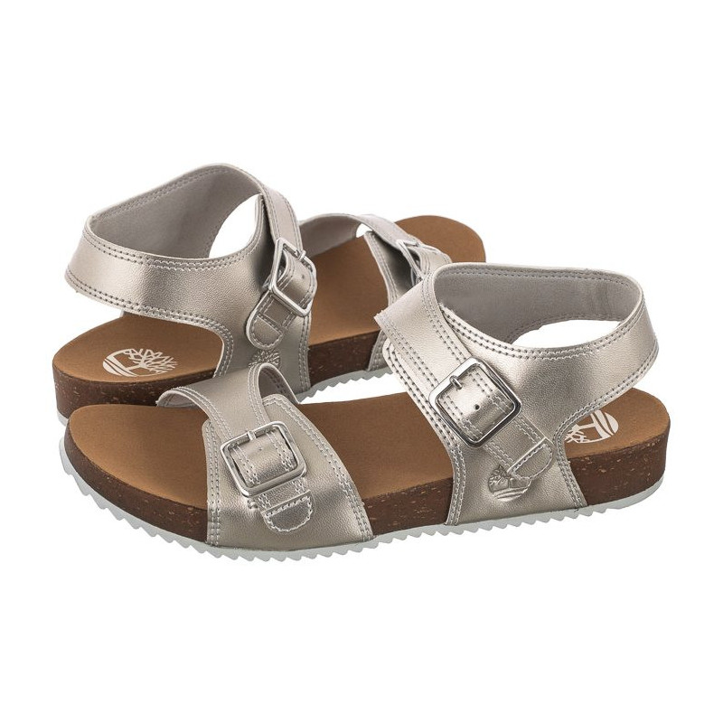 Timberland Castle Island Backstrap Silver Metallic 0A4341 040 (TI97-a) sandales