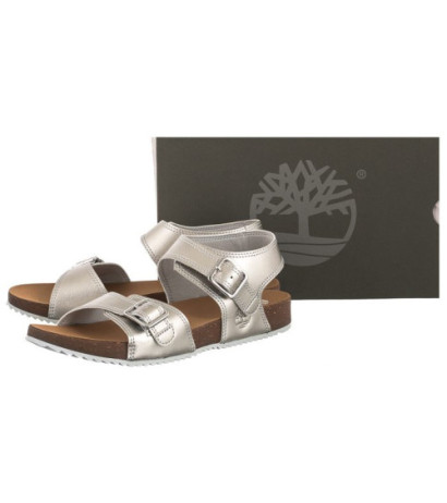 Timberland Castle Island Backstrap Silver Metallic 0A4341 040 (TI97-a) sandals