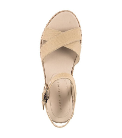 Tommy Hilfiger Shiny Touches Flatform Wedge Light Gold FW0FW06245 0LJ (TH480-a) shoes