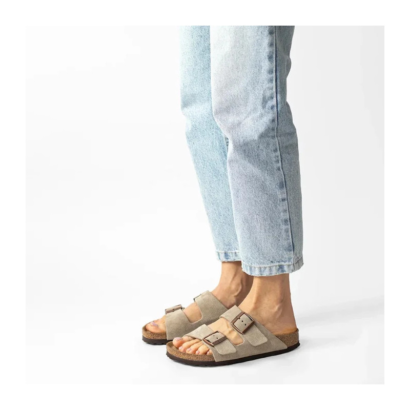 Birkenstock Arizona BS Soft Footbed Taupe 0951303 (BK180-a) Women's Shoes/Flip Flops