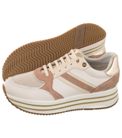 Geox D Kency B Off White/Dk Skin D16QHB 08522 C1Q5Q (GE22-a) sportiniai bateliai