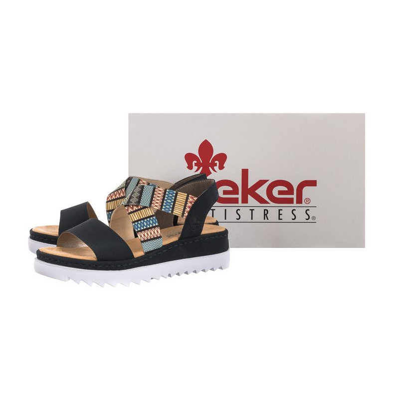 Rieker Granatowe V44G8-14 Blue Combination (RI2-b) bateliai