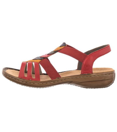 Rieker Czerwone 60804-33 Red Combination (RI24-a) sandales
