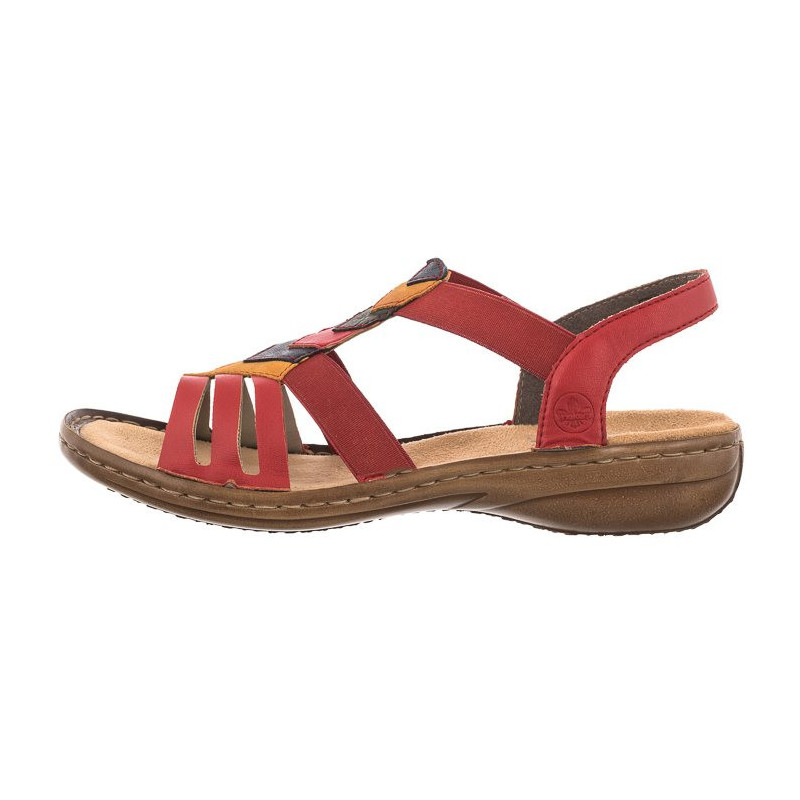 Rieker Czerwone 60804-33 Red Combination (RI24-a) sandals