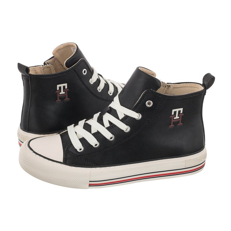 Tommy Hilfiger High Top Lace-Up Sneaker Black T3A9-32288-1355 999 (TH530-a) apavi