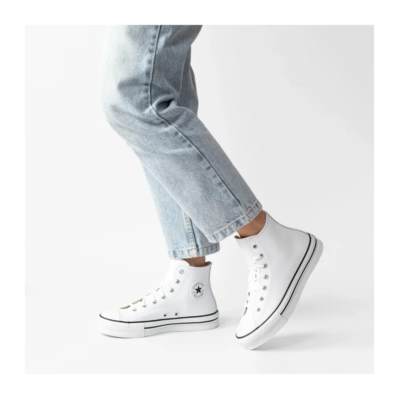 Converse CTAS Eva Lift Hi White/Natural Ivory/Black A02486C (CO573-a) bateliai