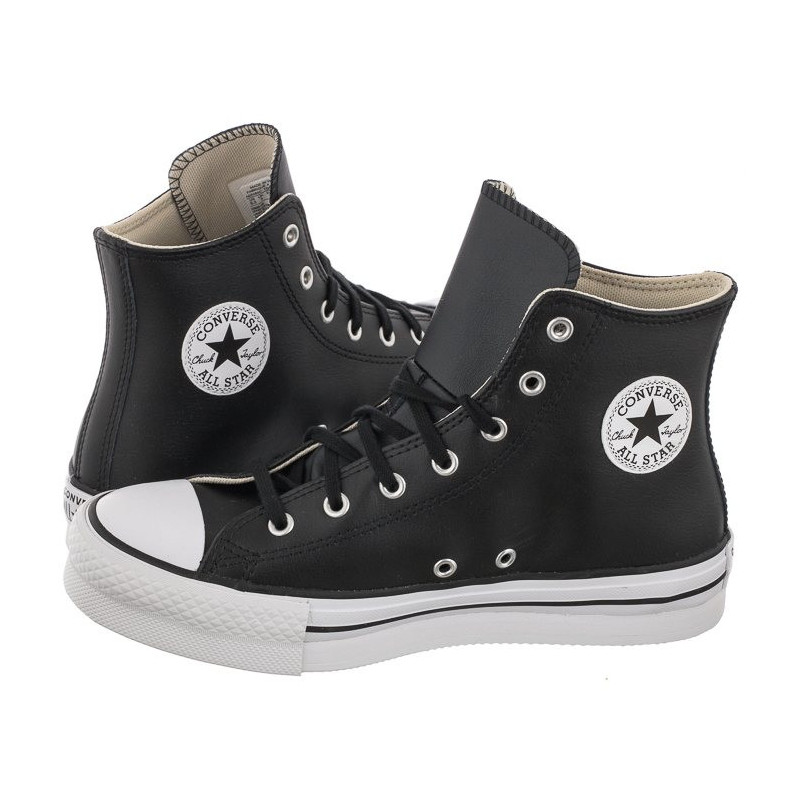 Converse CTAS Eva Lift Hi Black/Natural Ivory/White A02485C (CO573-b) shoes