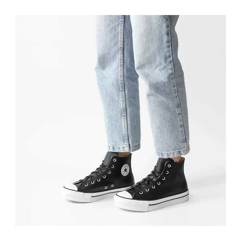 Converse CTAS Eva Lift Hi Black/Natural Ivory/White A02485C (CO573-b) bateliai