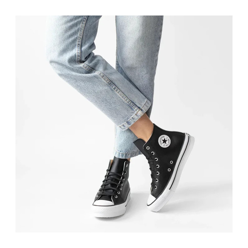 Converse CTAS Eva Lift Hi Black/Natural Ivory/White A02485C (CO573-b) bateliai