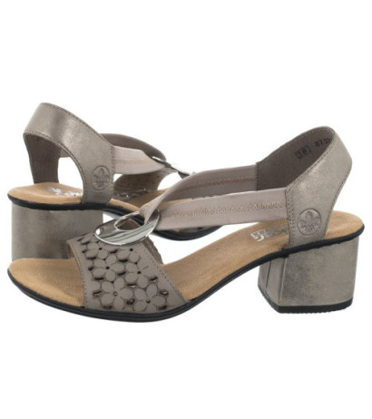 Rieker Białe 64677-64 Beige (RI12-b) kurpes