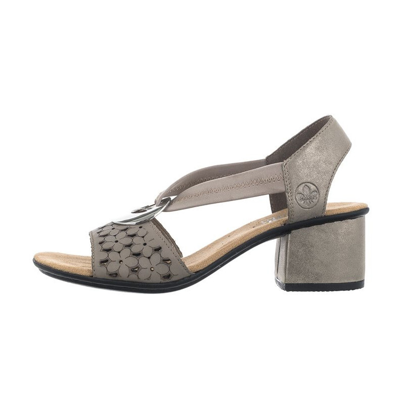 Rieker Białe 64677-64 Beige (RI12-b) kurpes