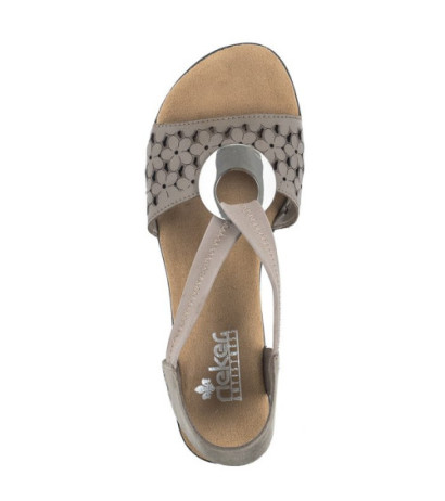 Rieker Białe 64677-64 Beige (RI12-b) kurpes