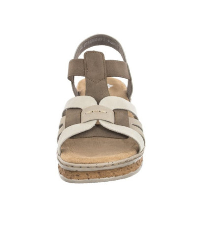 Rieker Beżowe 62918-22 Beige Combination (RI30-b) kurpes