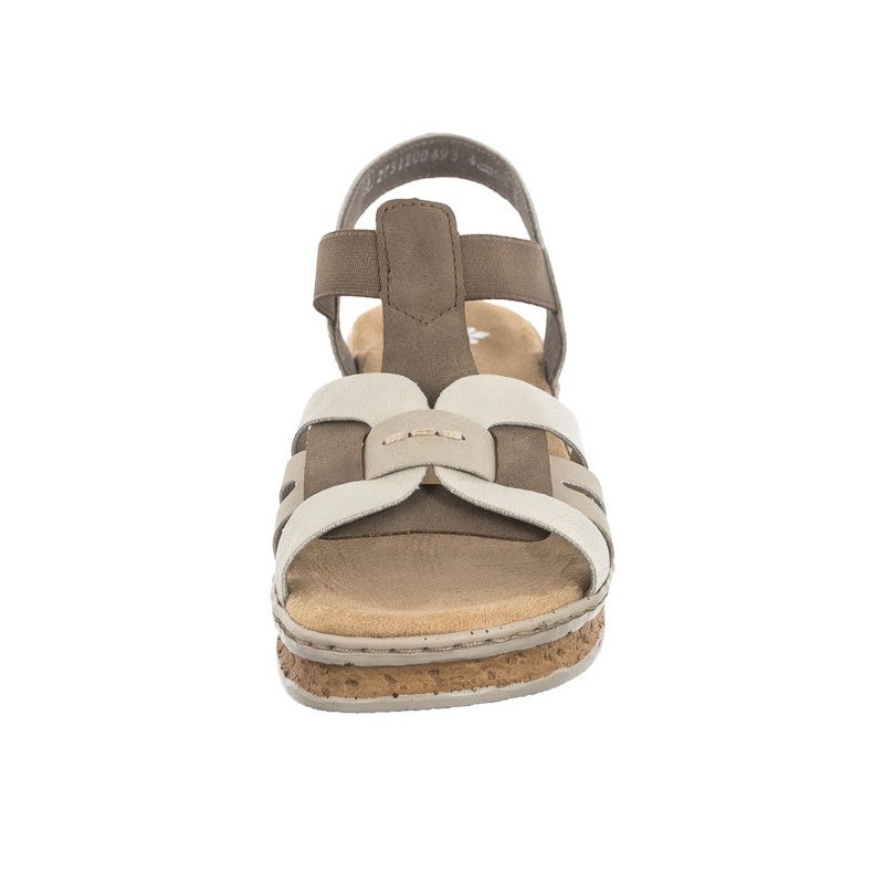 Rieker Beżowe 62918-22 Beige Combination (RI30-b) kurpes