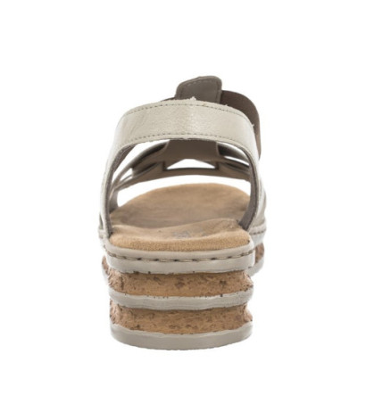Rieker Beżowe 62918-22 Beige Combination (RI30-b) kurpes
