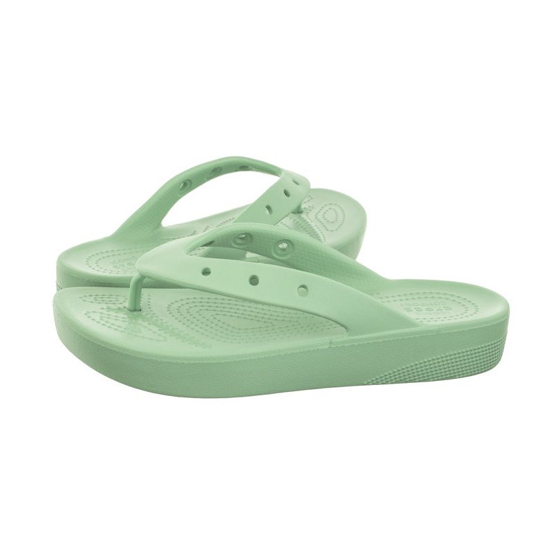 Crocs Classic Platform Flip W Jade Stone 207714-3UG (CR238-d) apavi