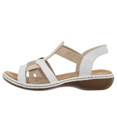 Rieker Białe 65918-81 White Combination (RI13-b) sandales