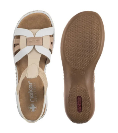 Rieker Białe 65918-81 White Combination (RI13-b) sandales