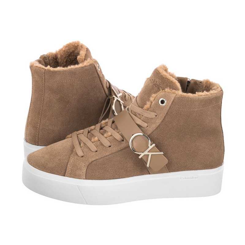 Calvin Klein Flatform Cup High Top CK Hw-S Wl HW0HW01334 GEZ Safari Canvas (CK170-a) kurpes