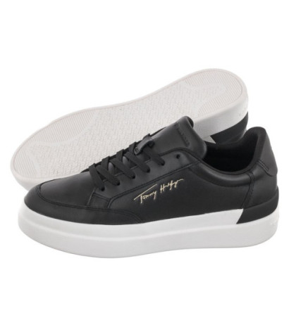 Tommy Hilfiger TH Signature Leather Sneaker FW0FW06665 BDS Black (TH539-a) sporta apavi