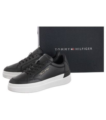 Tommy Hilfiger TH Signature Leather Sneaker FW0FW06665 BDS Black (TH539-a) sporta apavi