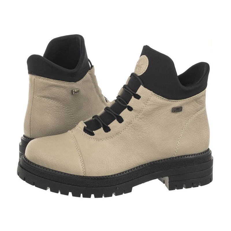Rieker Beżowe Y3163-60 Beige (RI39-b) kurpes