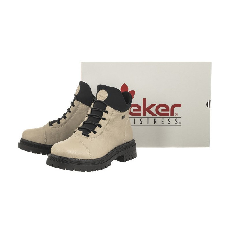 Rieker Beżowe Y3163-60 Beige (RI39-b) kurpes