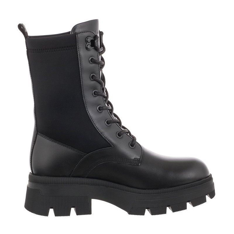 Calvin Klein Chunky Combat Laceup Zip YW0YW00740 Black (CK181-a) batai