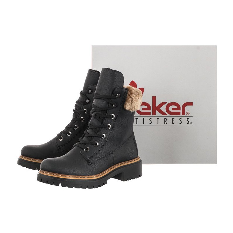 Rieker Czarne 72630-00 (RI68-a) batai