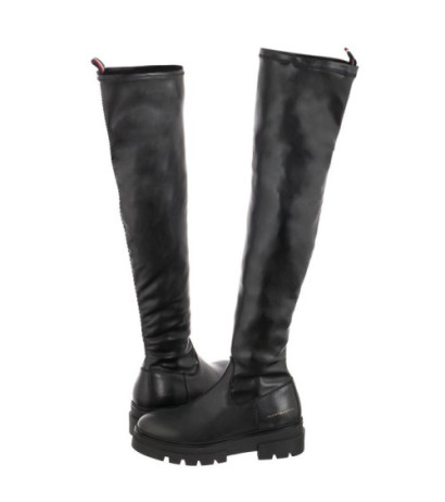 Tommy Hilfiger Monochromatic Over The Knee Boot FW0FW07055 BDS Black (TH605-a) boots