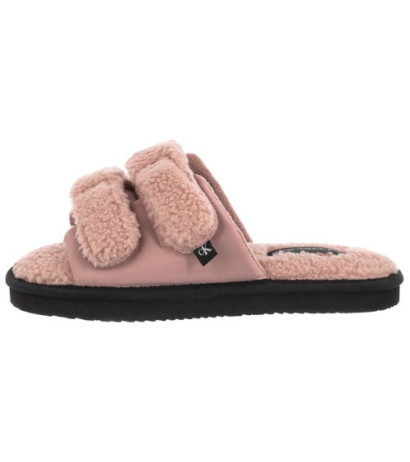Calvin Klein Home Slide Velcro Shearling YW0YW00861 0J0 Adobe Rose (CK217-a) Sieviešu apavi/Flip Flops