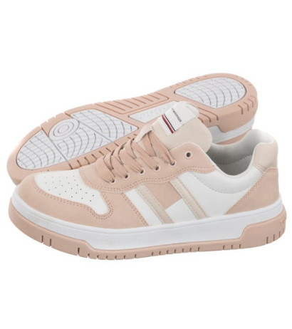 Tommy Hilfiger Flag Low Cut Lace-Up Sneaker Pink/White T3A9-32719-1467 X054 (TH670-a) sporta apavi