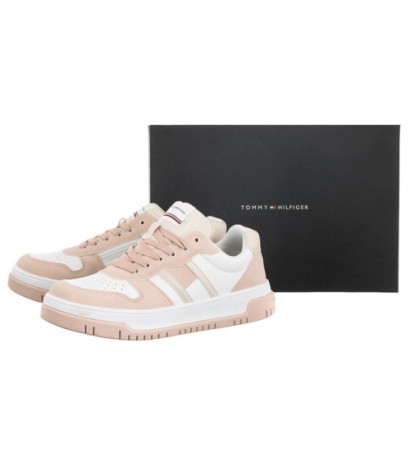 Tommy Hilfiger Flag Low Cut Lace-Up Sneaker Pink/White T3A9-32719-1467 X054 (TH670-a) sporta apavi