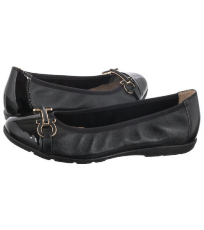 Caprice Czarne 9-22172-20 026 Black Nappa (CP357-a) balerīnas