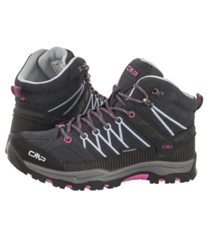 CMP Kids Rigel Mid Trekking Shoe Wp 3Q12944J 66UM Titanio-Skyway (CM8-d) kurpes