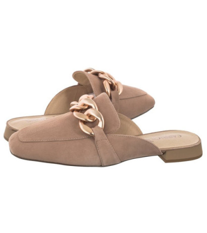 Caprice Beżowe 9-27104-20 317 Bark Suede (CP359-a) Sieviešu apavi/Flip Flops