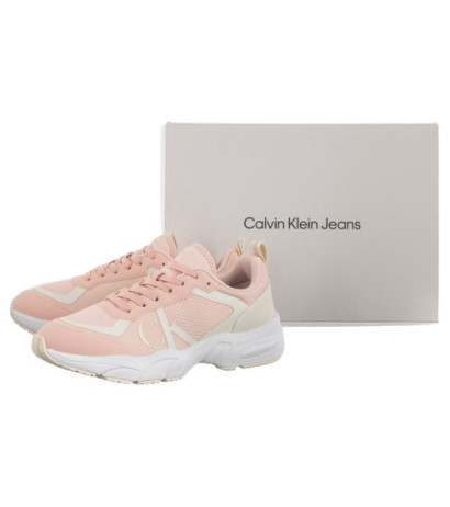 Calvin Klein Retro Tennis Over Mesh Wn Peach Blush/Creamy White YW0YW00946 0JV (CK252-a) sporta apavi