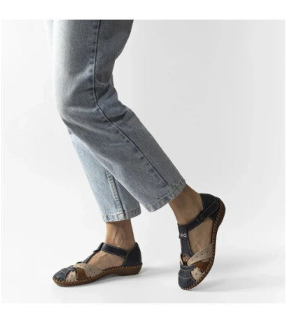 Rieker Granatowe M1655-14 (RI80-a) sandals
