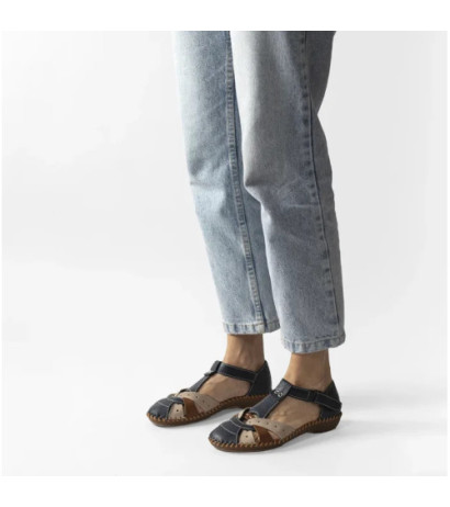 Rieker Granatowe M1655-14 (RI80-a) sandals
